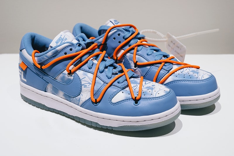 the Nike Dunk Low Virgil Abloh Futura Laboratories sothebys auction eight pairs release date info store list buying guide photos 