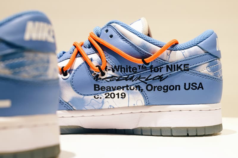 the Nike Dunk Low Virgil Abloh Futura Laboratories sothebys auction eight pairs release date info store list buying guide photos 