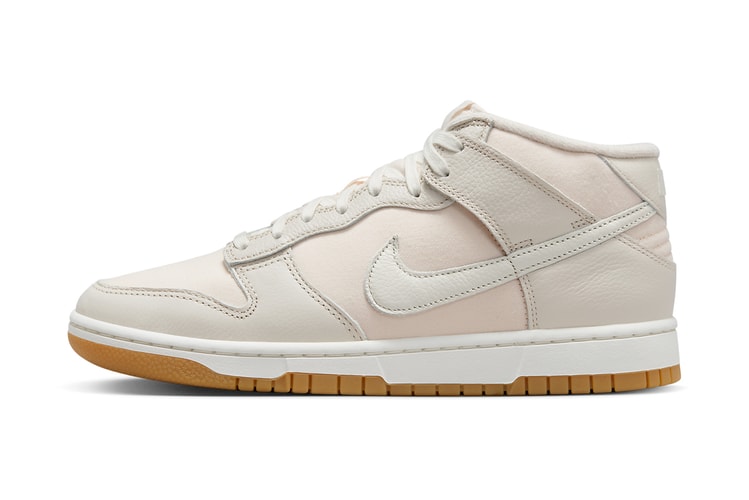 Gum Soles Hit the Nike Dunk Mid "Cream Canvas"