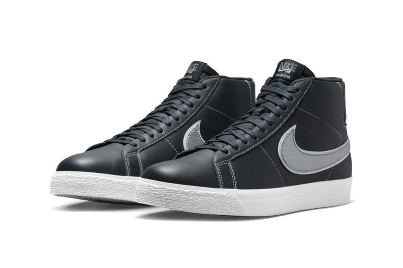 Nike SB Blazer Mid Pro Skater Mason Silva black silver white high top chain link head logo brick release info date price