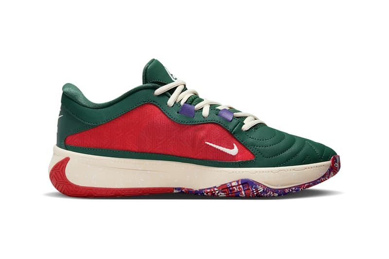 First Look at the Nike Zoom Freak 5 "Gym Red/Metallic Gold" DZ2944-600 nba basketball shoe Giannis Antetokounmpo greek freak milwaukee bucks playoffs 