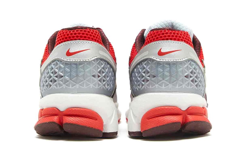 First Look at Nike Zoom Vomero 5 "Mystic Red" Mystic Red/Metallic Platinum-Reflect Silver-Burgundy Crush-Summit White FN7778-600 running shoes swoosh technical sneakers