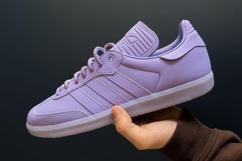 First Look at the Pharrell x adidas Humanrace Samba "Lilac"