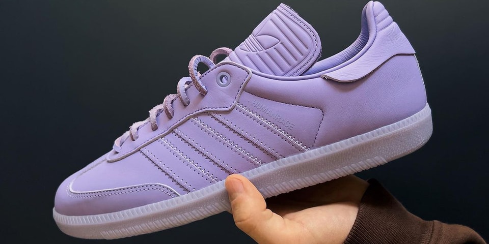 First Look at the Pharrell x adidas Humanrace Samba "Lilac"