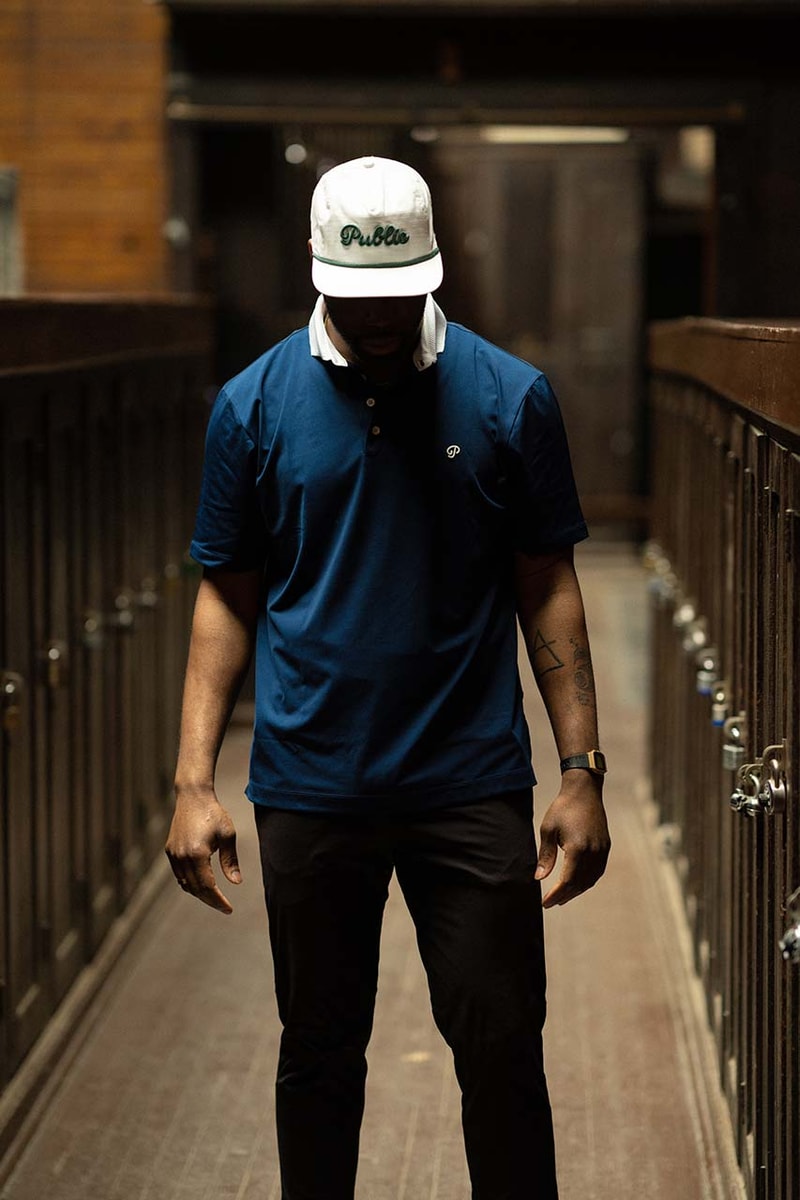 public drip golf ss23 collection fashion apparel style polo shirt pants sweater hat cardigan 