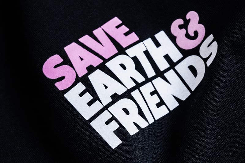 Reigning Champ Teams Up with Face Oka for Earth Day Collection pink cat graphic tee nalgene bottle release info date price