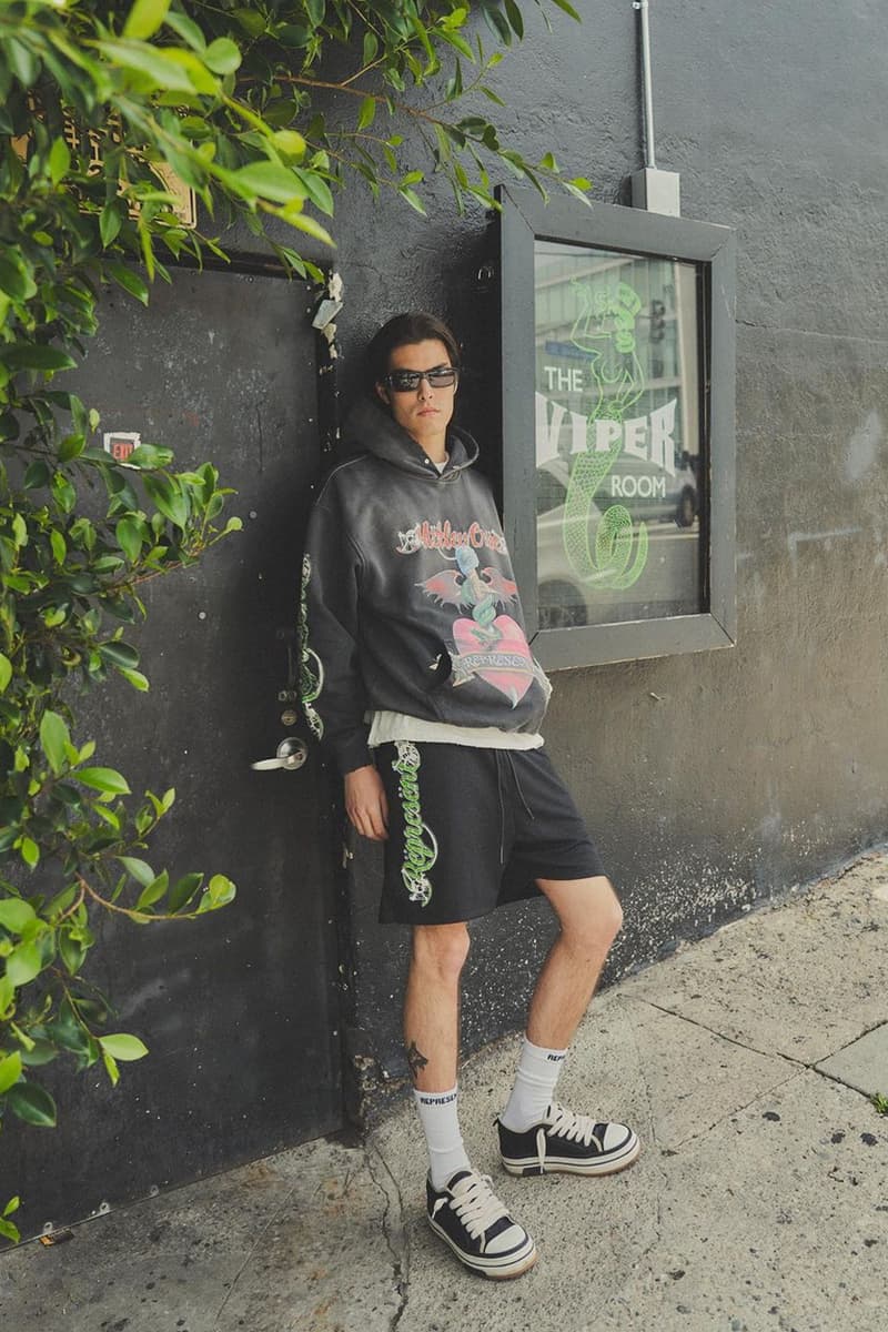 Represent Drops Mötley Crüe Capsule Collection lookbook rock band british luxury streetwear george michael heaton american heavy metal band megadeth rock and roll