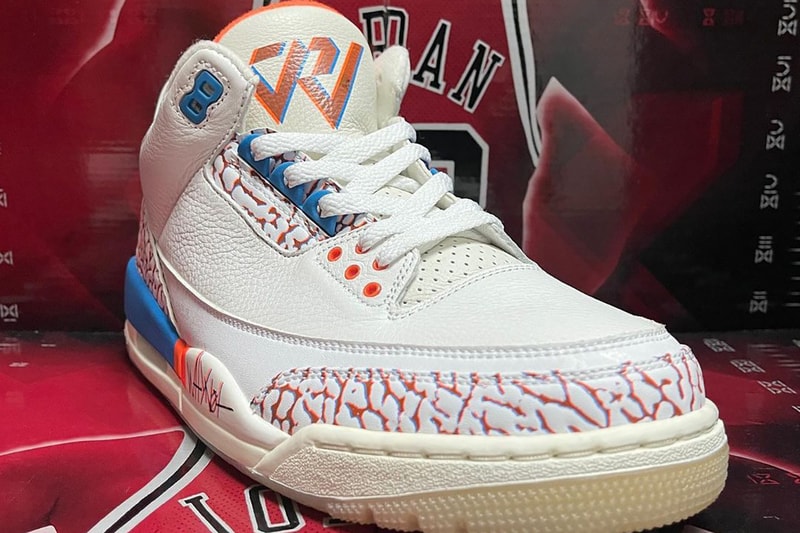 russell westbrook air jordan 3 mr triple double pe okc thunder jordan brand player exclusive
