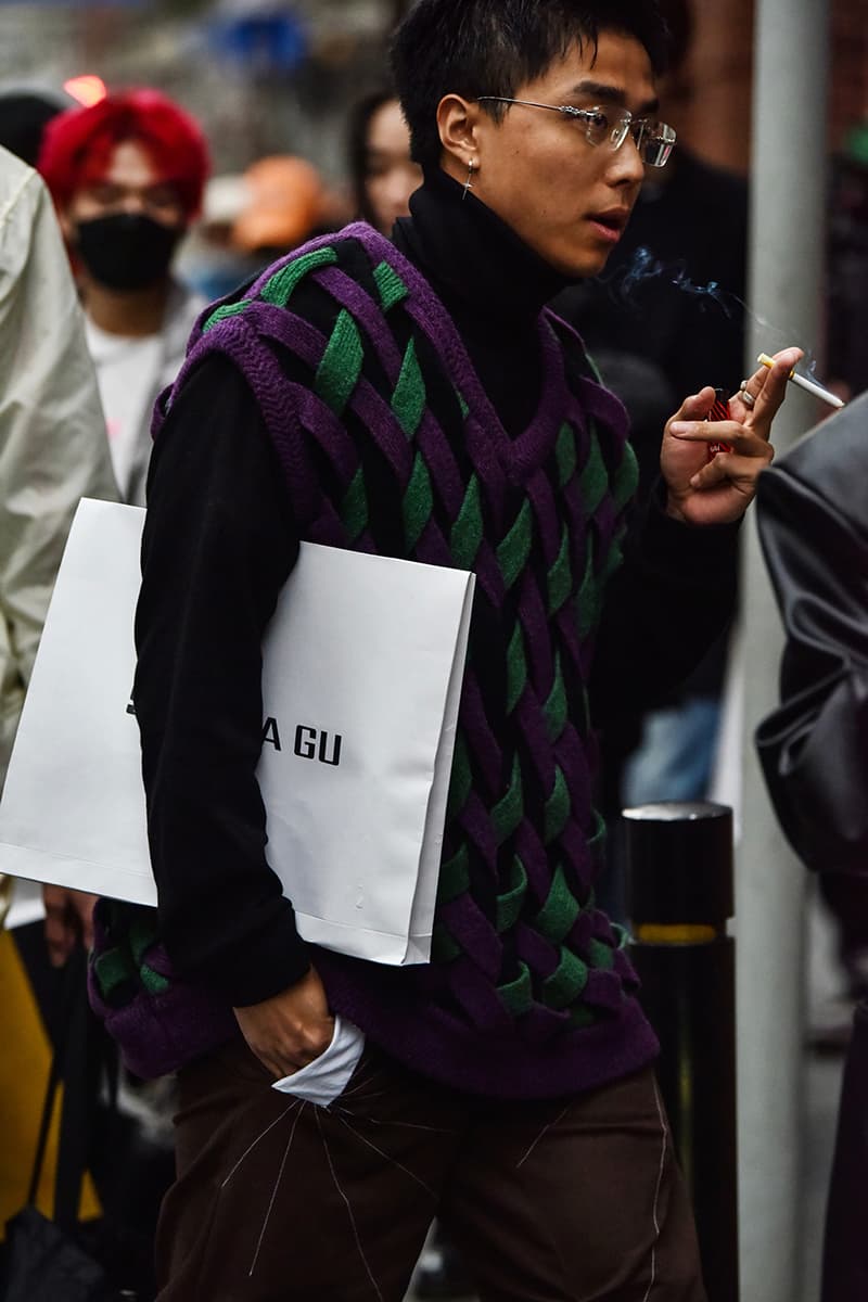 Shanghai Fashion Week FW23 Street Style looks thom browne undercover luxury brands streetwear china fashion luxury