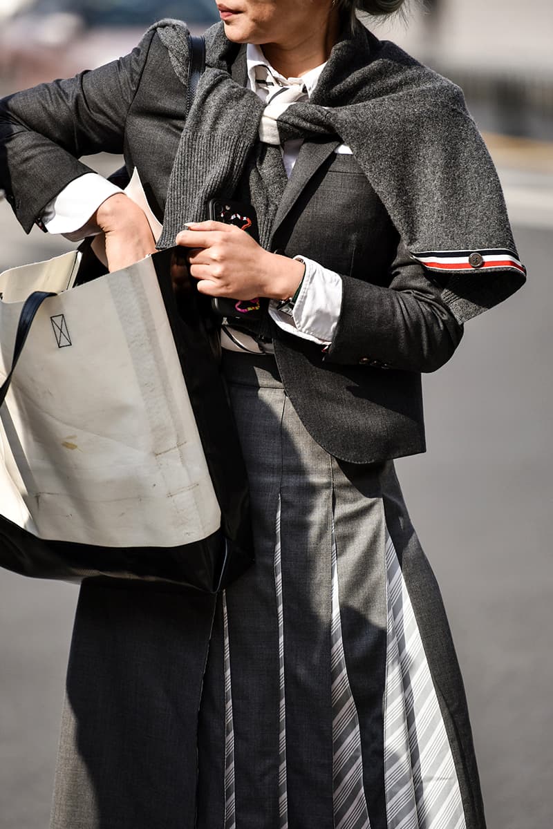 Shanghai Fashion Week FW23 Street Style looks thom browne undercover luxury brands streetwear china fashion luxury