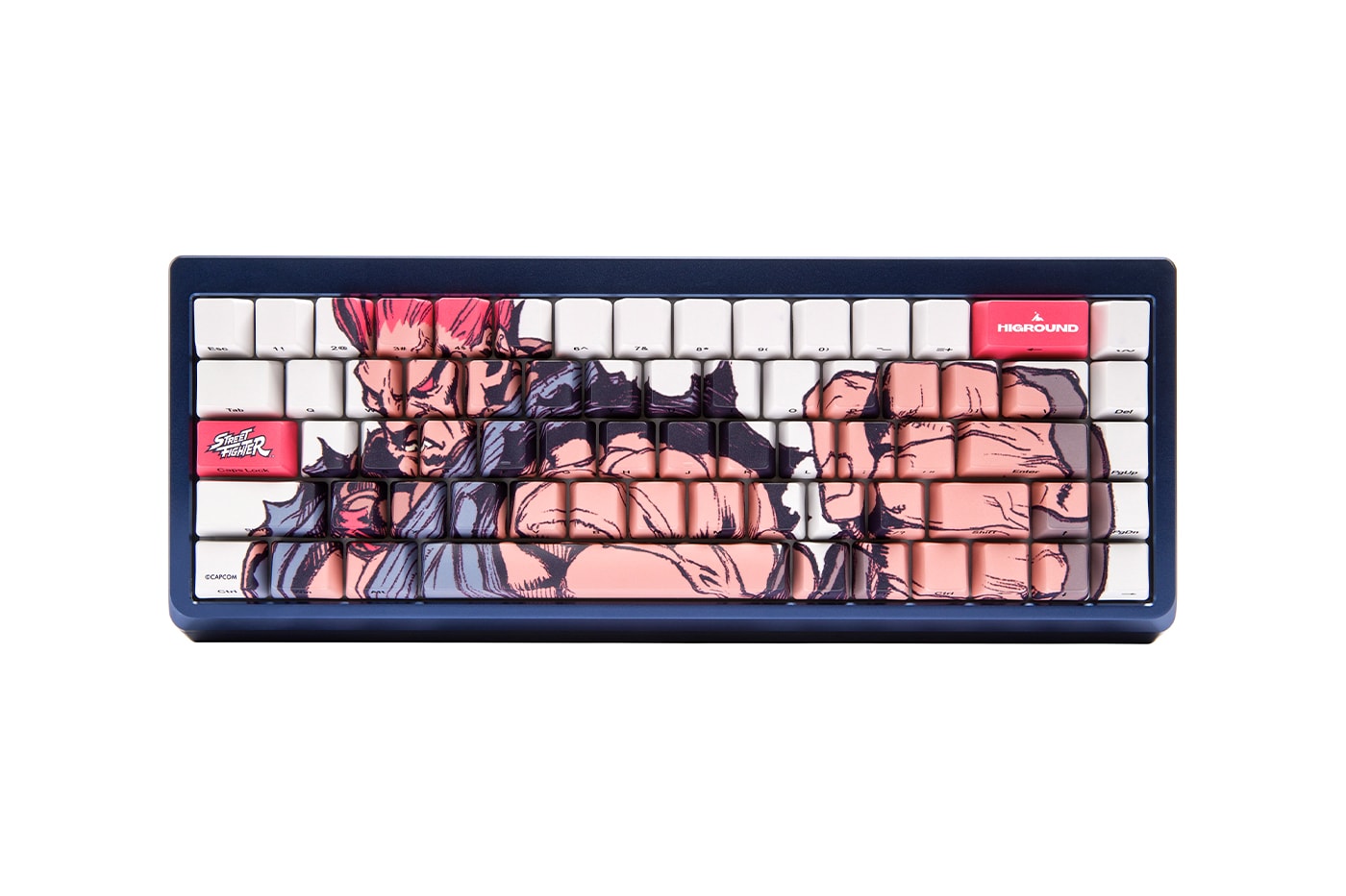 Higround Street Fighter basecamp 65 keyboard keycaps mouspad jellybag apparel Collaboration fighting game april 19 