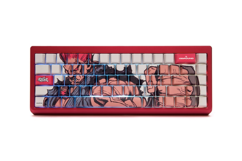 Higround Street Fighter basecamp 65 keyboard keycaps mouspad jellybag apparel Collaboration fighting game april 19 