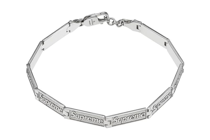 Supreme Jacob & Co. Engraved Link Bracelet SS23 Release Info Date Buy Price 14K Gold Sterling Silver