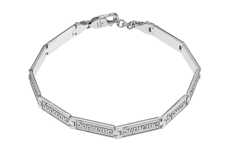 Supreme Jacob & Co. Engraved Link Bracelet SS23 Release Info Date Buy Price 14K Gold Sterling Silver