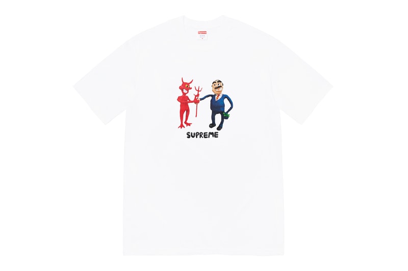 Supreme Intarsia S/S Top Logo Tee Shirt (White) Size XLarge Fall