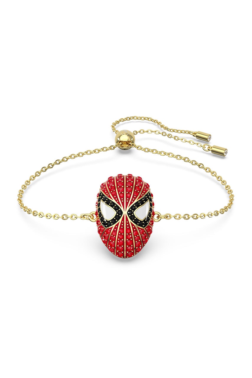 Swarovski marvel collaboration jewelry collection black panther spider man hulk pendant necklace bracelet figurine release info date price