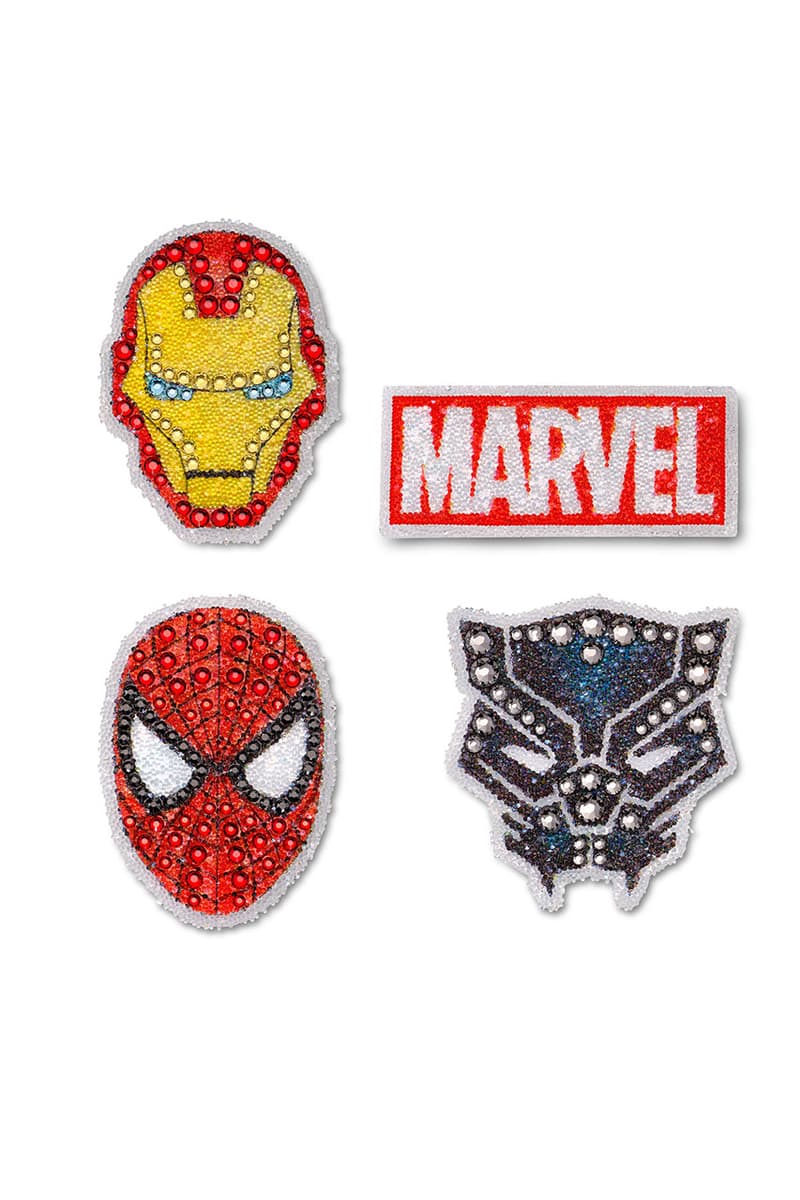 Swarovski marvel collaboration jewelry collection black panther spider man hulk pendant necklace bracelet figurine release info date price