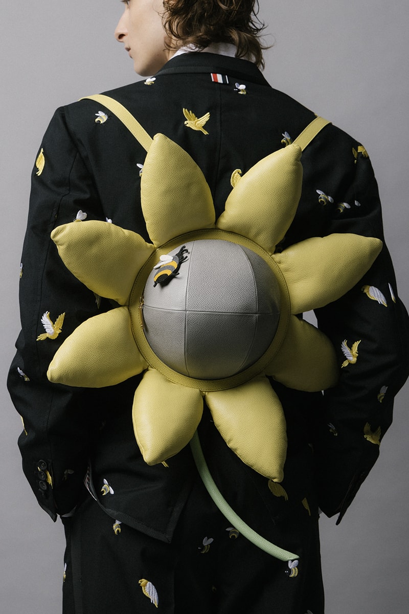 Thom Browne HBX Spring Drop Sunflower Backpack Birds and Bees Release Info