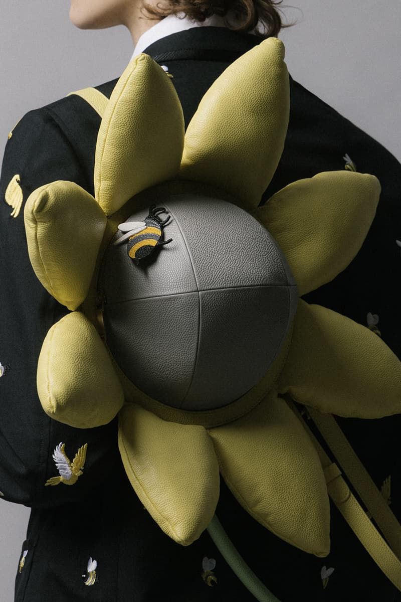 Thom Browne HBX Spring Drop Sunflower Backpack Birds and Bees Release Info