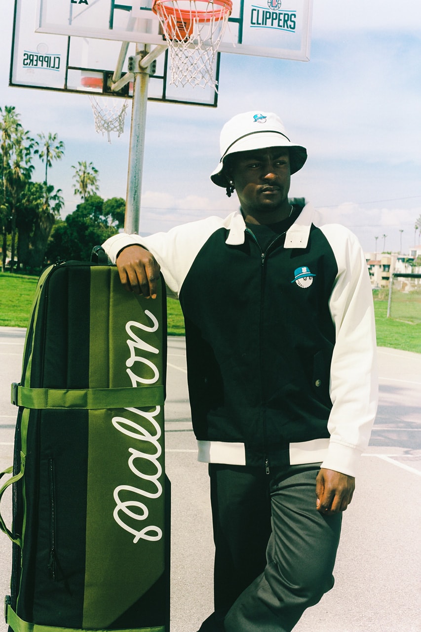 undefeated malbon golf collection apparel hoodie tee shirt long sleeve bag head cover bucket hat varsity jacket