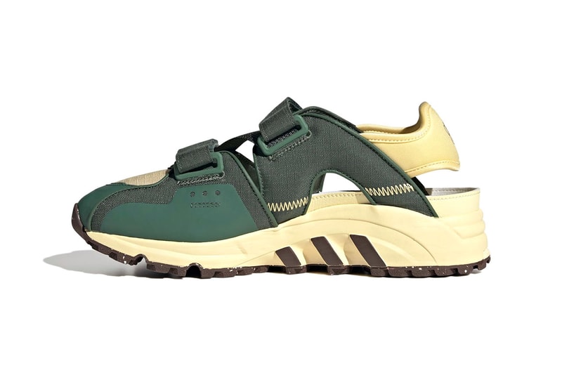 adidas EQT 93 Sandal SNDL "Plant and Grow" Vegan Footwear Shoes Gardening Green Oxide / Brown / Easy Yellow GY9675