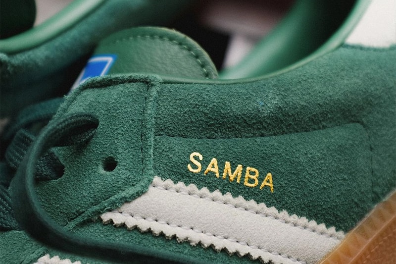 adidas Samba OG Chalk Green suede leather green white blue gum gold release info date price