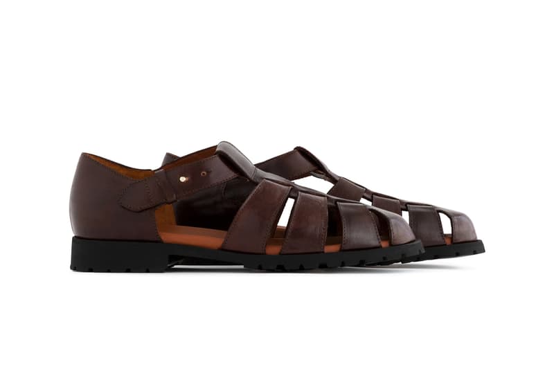 Aime Leon Dore Fisherman Sandal black brown gold brass cow leather calfskin release info date price