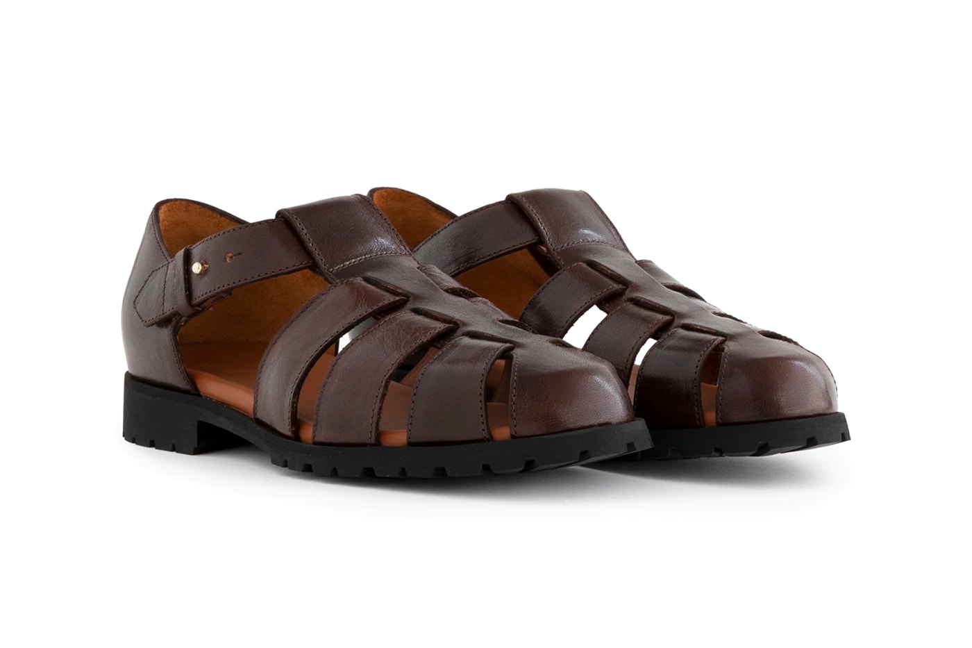 Aime Leon Dore Fisherman Sandal black brown gold brass cow leather calfskin release info date price