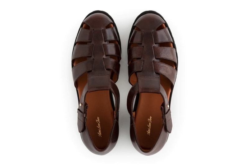 Aime Leon Dore Fisherman Sandal black brown gold brass cow leather calfskin release info date price