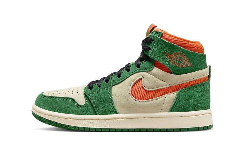 Air Jordan 1 High Zoom CMFT 2 Pine Green Release Info DV1305-308 Date Buy Price Orange Blaze Muslin Black Miami Hurricanes