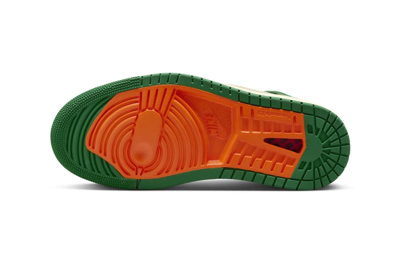 Air Jordan 1 High Zoom CMFT 2 Pine Green Release Info DV1305-308 Date Buy Price Orange Blaze Muslin Black Miami Hurricanes