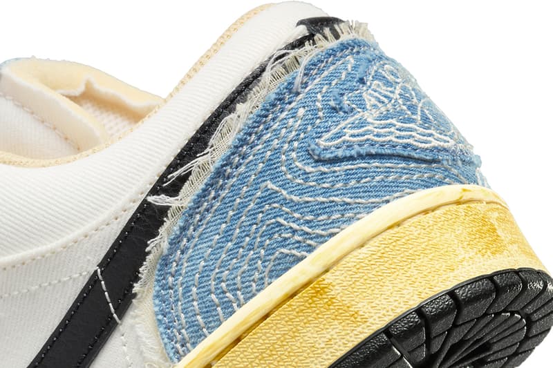 Air Jordan 1 Low Sashiko Denim japanese craftmanship wabi sabi release info date price FN7670-493