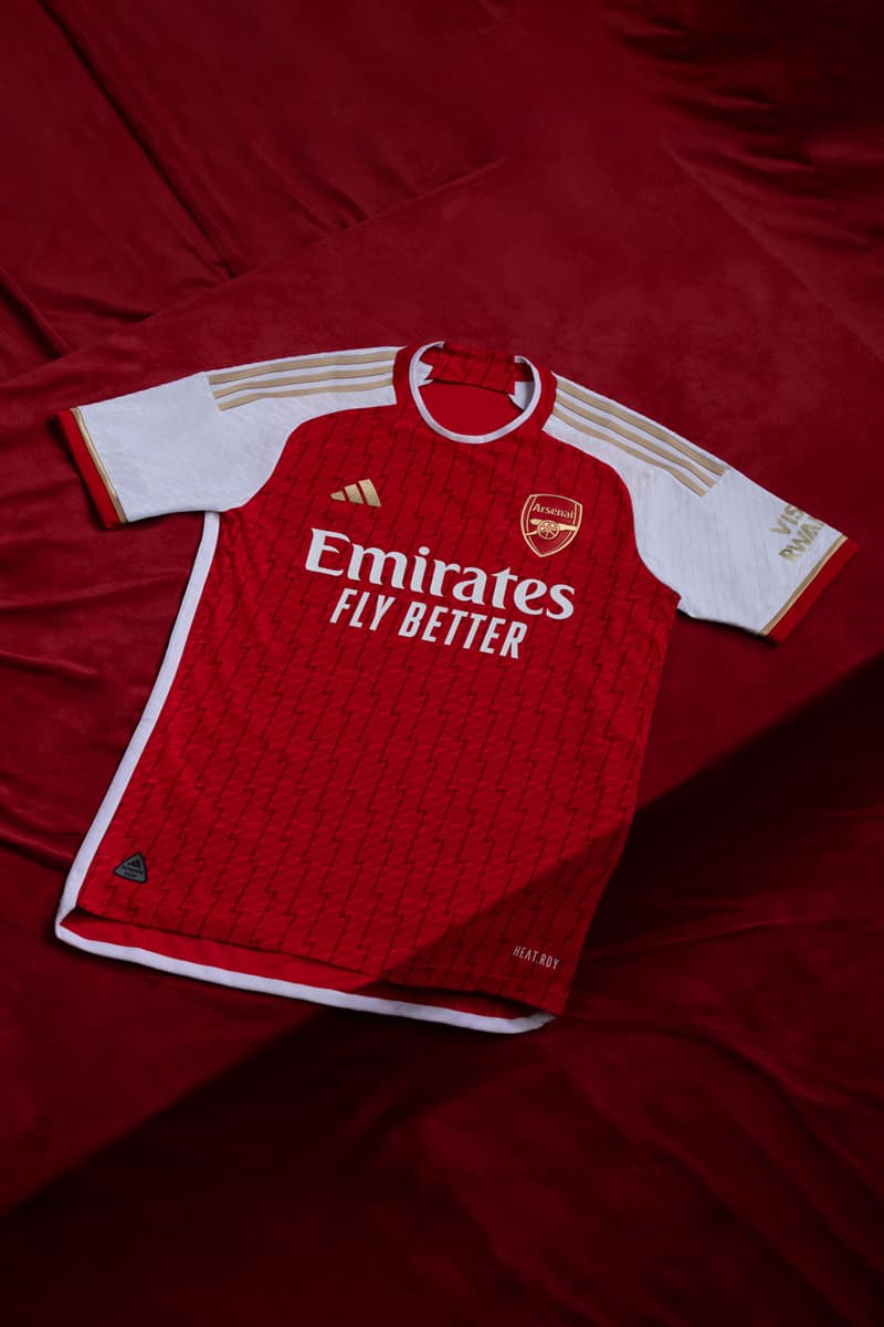 Arsenal adidas 2023/24 Home Jersey Football Soccer Premier League Sports Gabriel Jesus Martinelli Three Stripe 