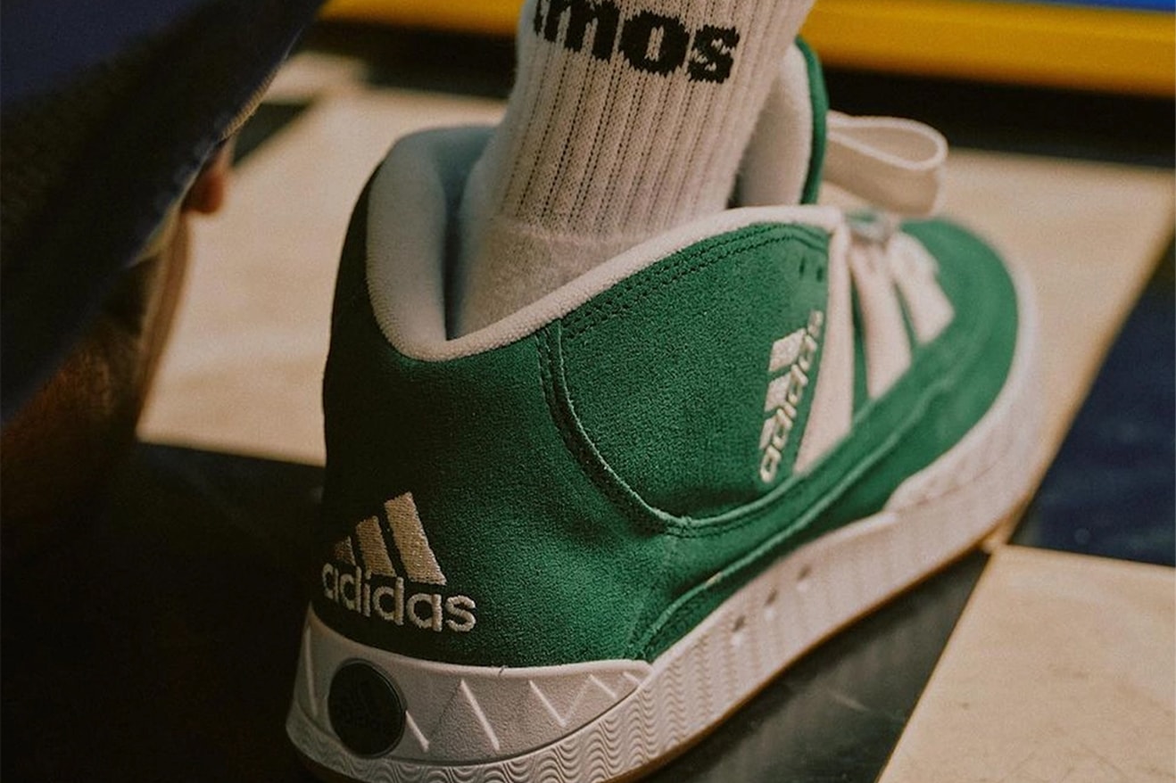 atmos adidas Adimatic Mid Collegiate Green IE0022 release information details date collaboration sneakers footwear hype Campus Supreme Sole
