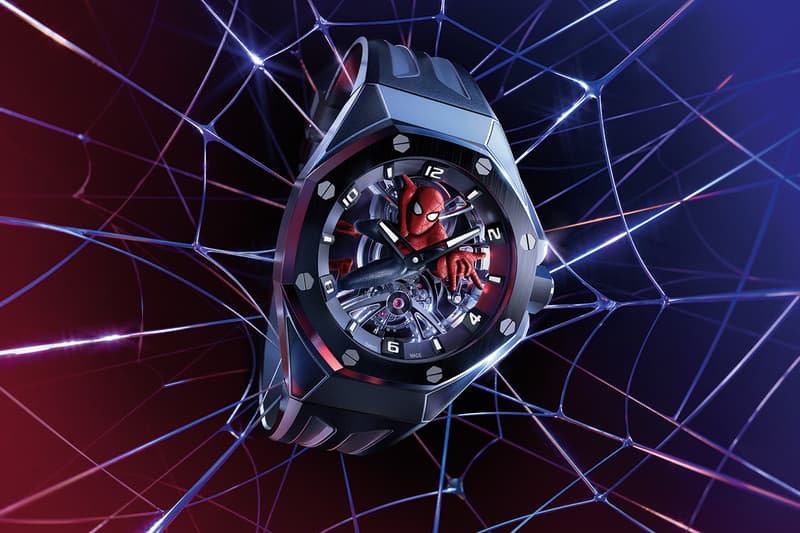 audemars piguet marvel spider-man royal oak concept tourbillon watch luxury craftsmanship hypebeast