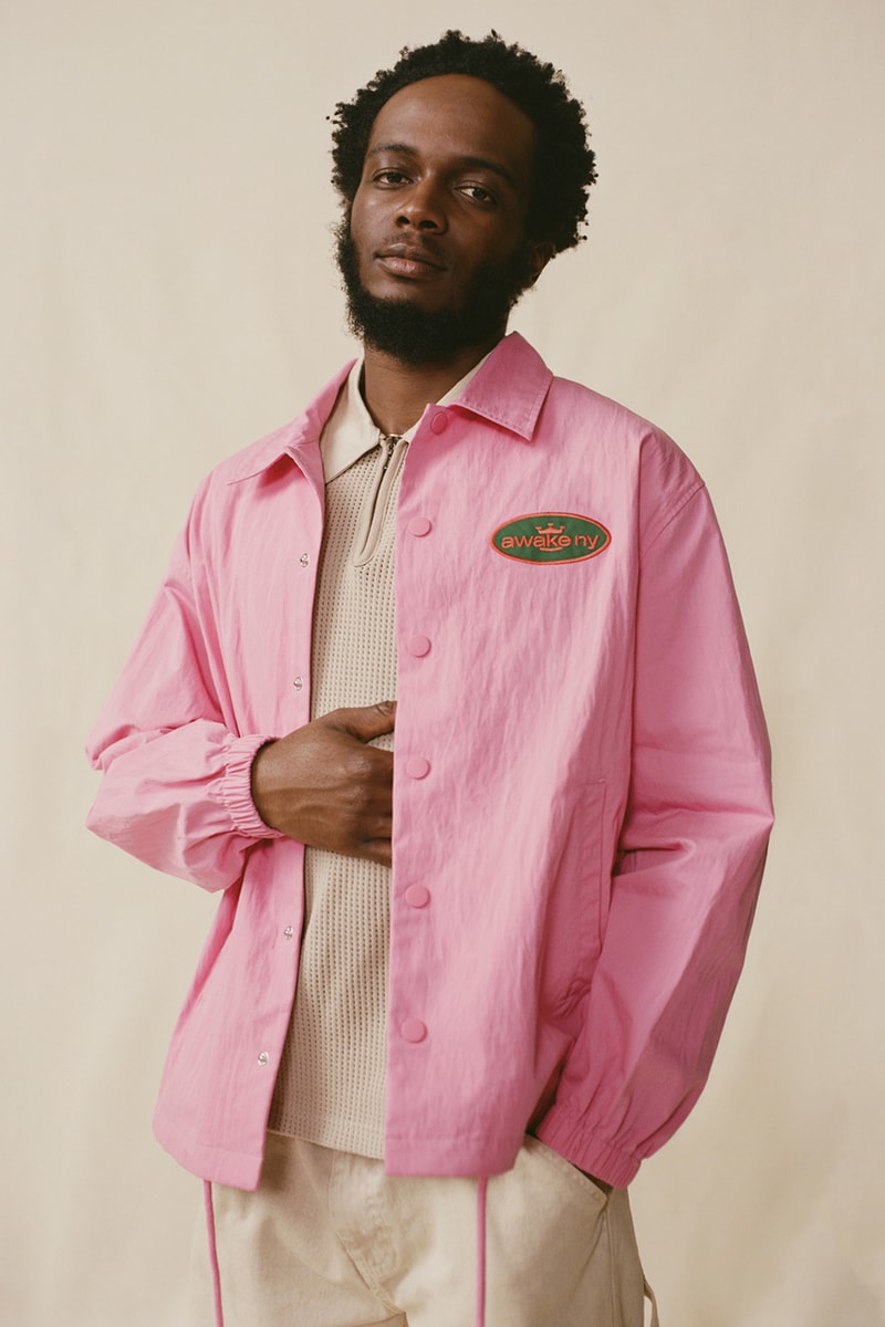 awake ny angelo baque spring 2023 capsule collection alpha industries miles davis t shirt jacket coachs harrington chenille pant track suit official release date info photos price store list buying guide