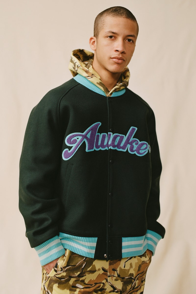 awake ny angelo baque spring 2023 capsule collection alpha industries miles davis t shirt jacket coachs harrington chenille pant track suit official release date info photos price store list buying guide