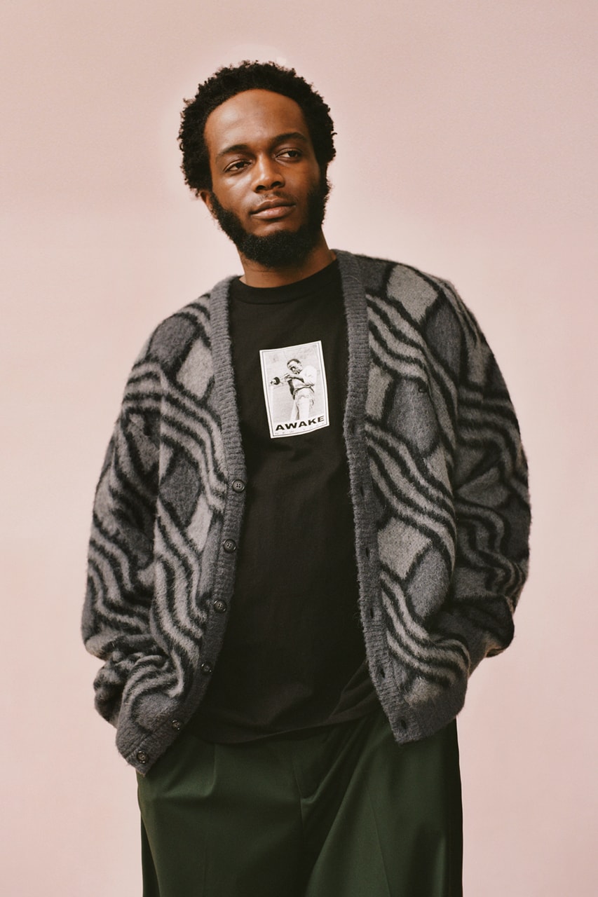awake ny angelo baque spring 2023 capsule collection alpha industries miles davis t shirt jacket coachs harrington chenille pant track suit official release date info photos price store list buying guide