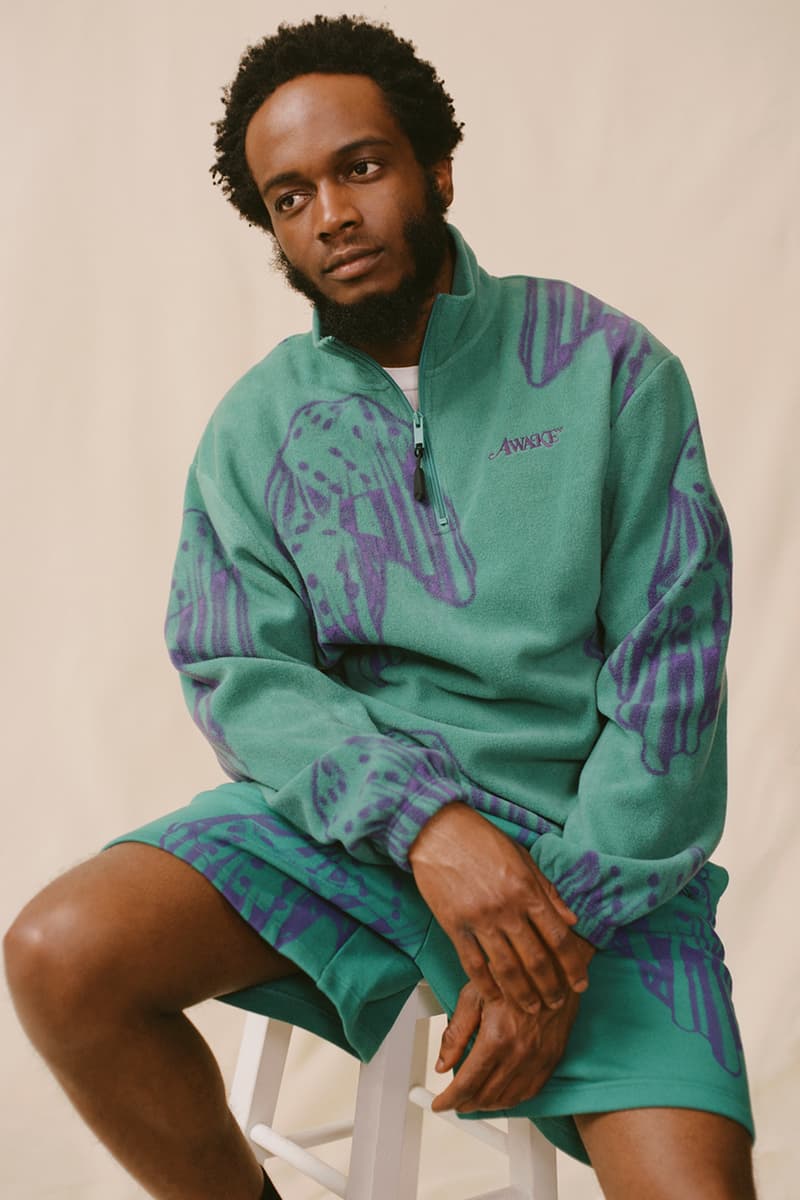 awake ny angelo baque spring 2023 capsule collection alpha industries miles davis t shirt jacket coachs harrington chenille pant track suit official release date info photos price store list buying guide