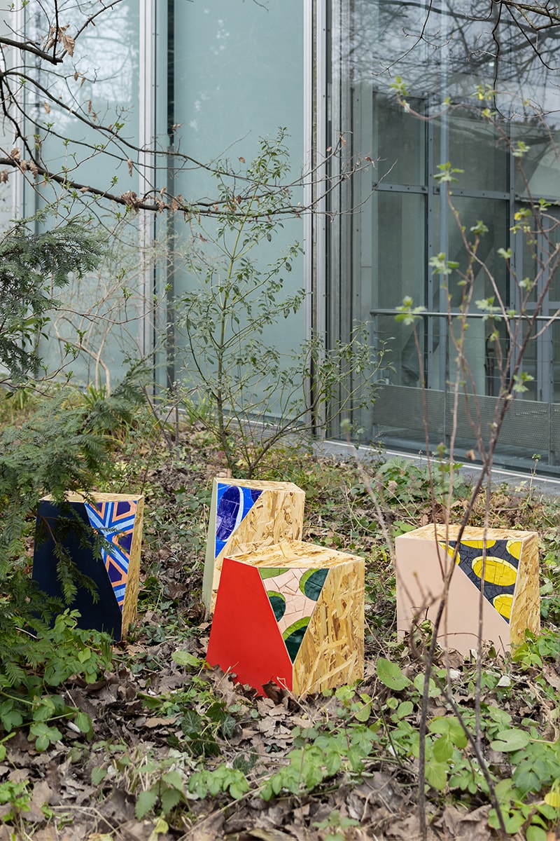 AZ Factory Combines Leather, Wood and Mosaic Tiling for Limited-Edition Stools