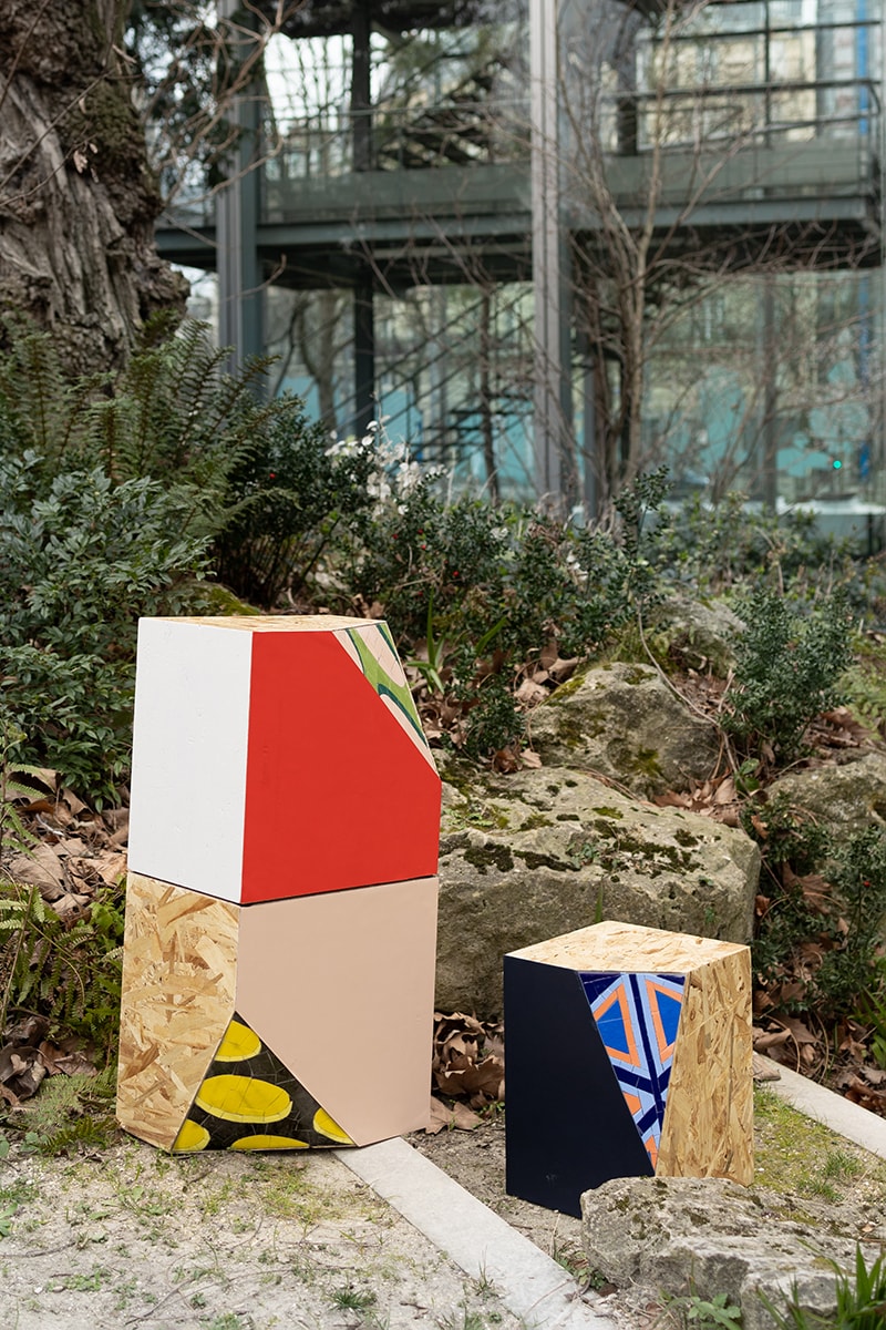 AZ Factory Combines Leather, Wood and Mosaic Tiling for Limited-Edition Stools