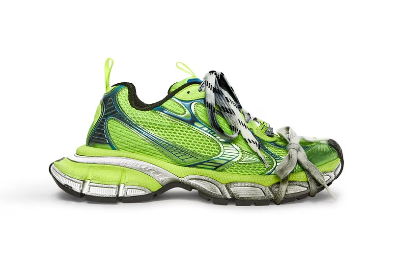 Balenciaga 3XL Trainer Fluo Yellow Neon Blue Mesh Pink Polyurethane Demna Sneaker Release Information Chunky Dad Shoe The Mud Show