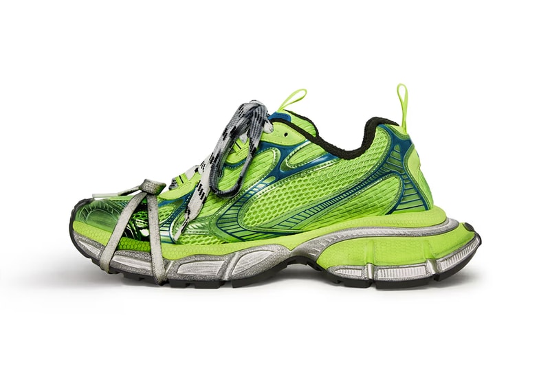 Balenciaga 3XL Trainer Fluo Yellow Neon Blue Mesh Pink Polyurethane Demna Sneaker Release Information Chunky Dad Shoe The Mud Show