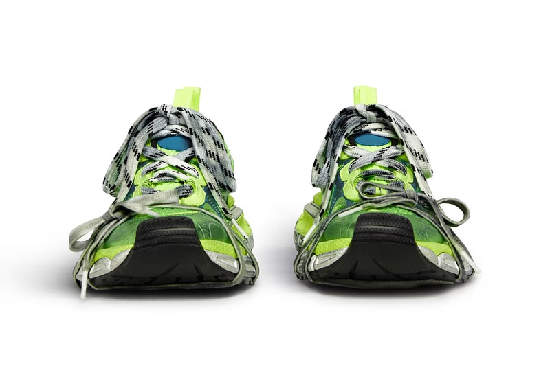 Balenciaga 3XL Trainer Fluo Yellow Neon Blue Mesh Pink Polyurethane Demna Sneaker Release Information Chunky Dad Shoe The Mud Show
