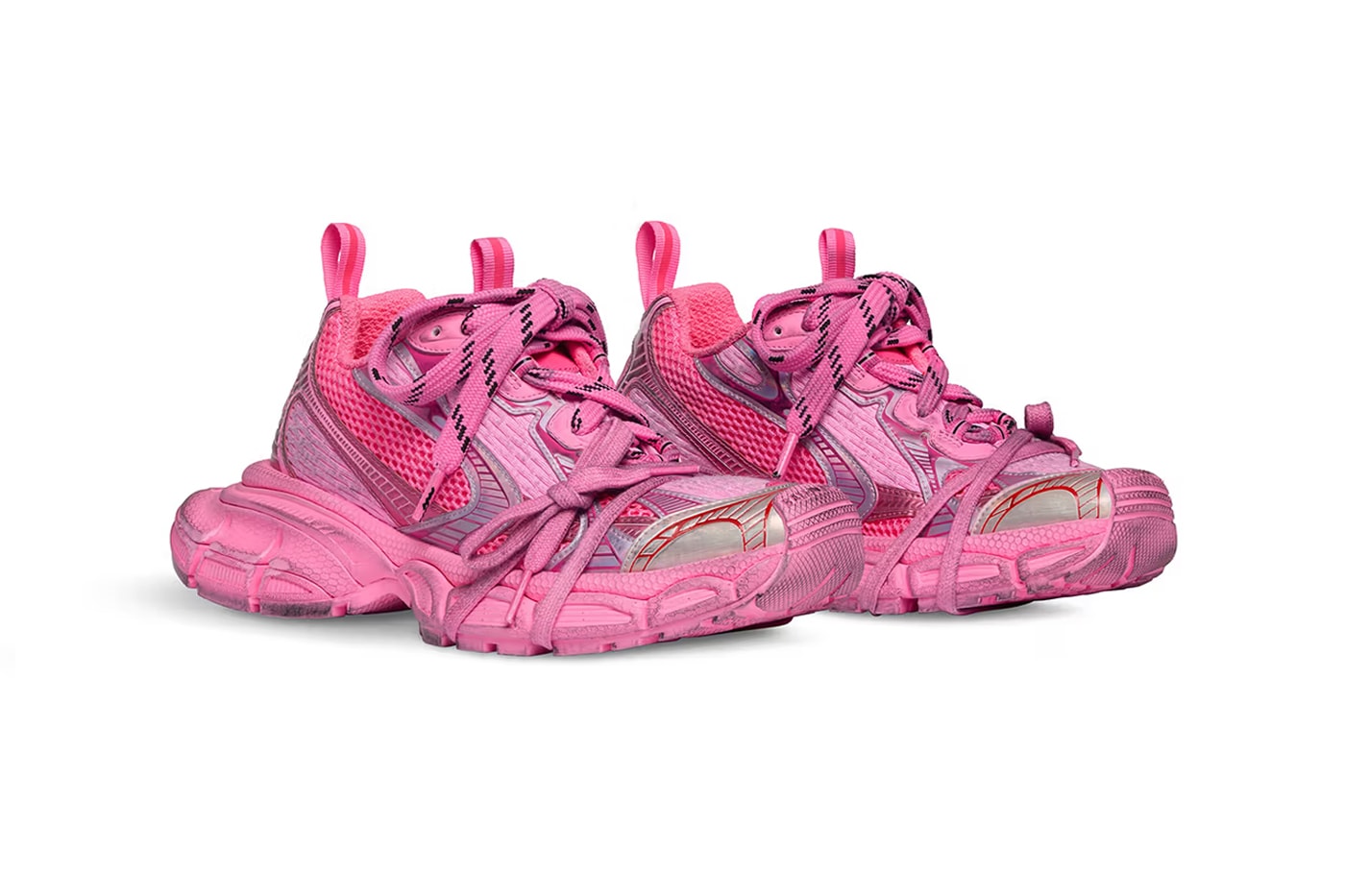 Balenciaga 3XL Trainer Fluo Yellow Neon Blue Mesh Pink Polyurethane Demna Sneaker Release Information Chunky Dad Shoe The Mud Show