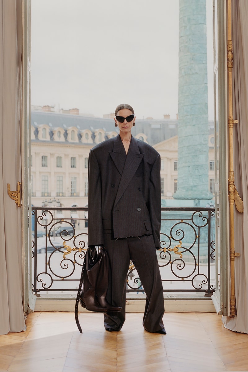 Balenciaga Spring 2024 Capital B Collection Demna Video Watch Stream Looks Vogue Runway Paris Mau Morgó BFRND Édith Piaf “Sous le Ciel de Paris”