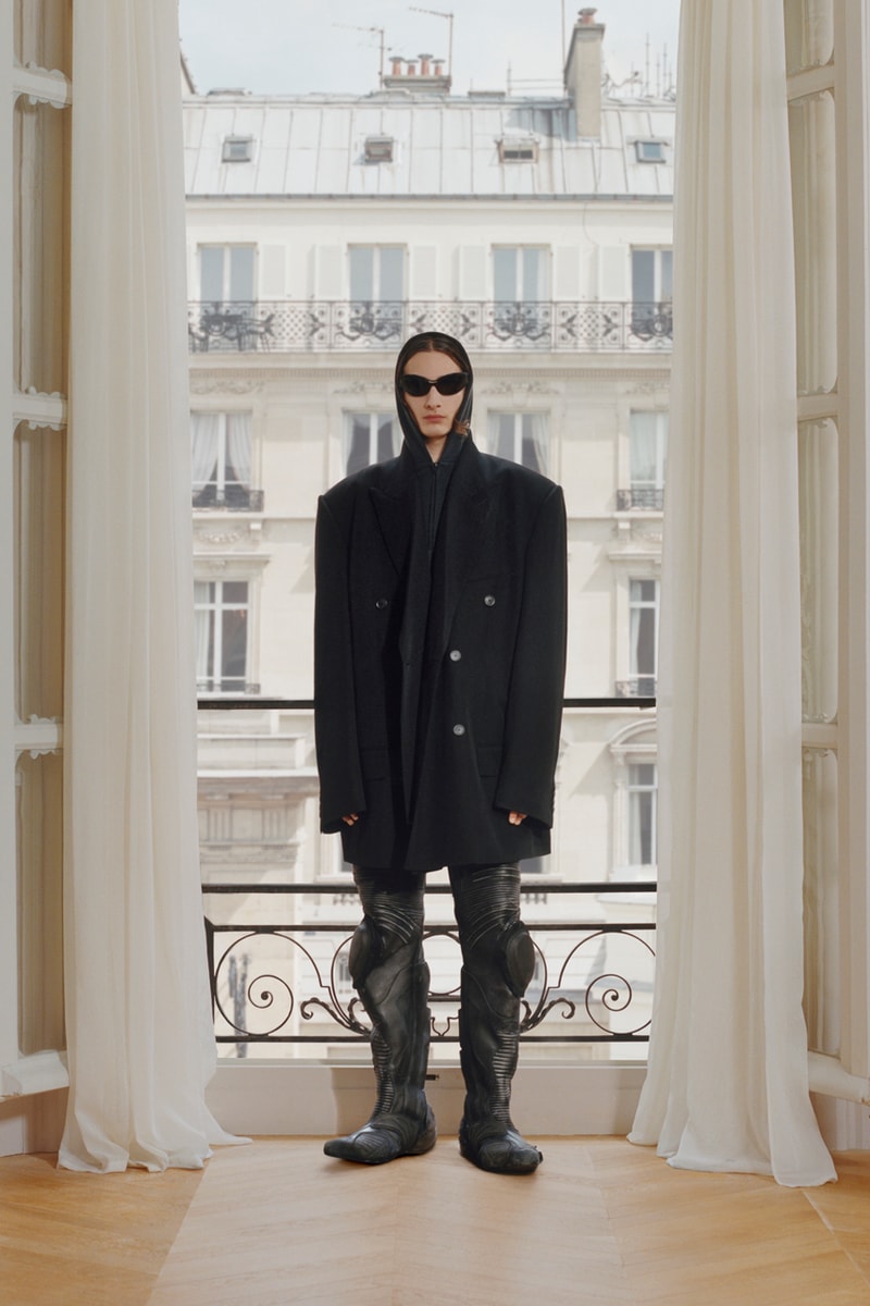 Balenciaga Spring 2024 Capital B Collection Demna Video Watch Stream Looks Vogue Runway Paris Mau Morgó BFRND Édith Piaf “Sous le Ciel de Paris”