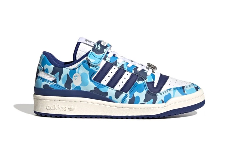 BAPE adidas Forum Low Collaboration release information details date 30 anniversary sneakers footwear hype camo ID4771
