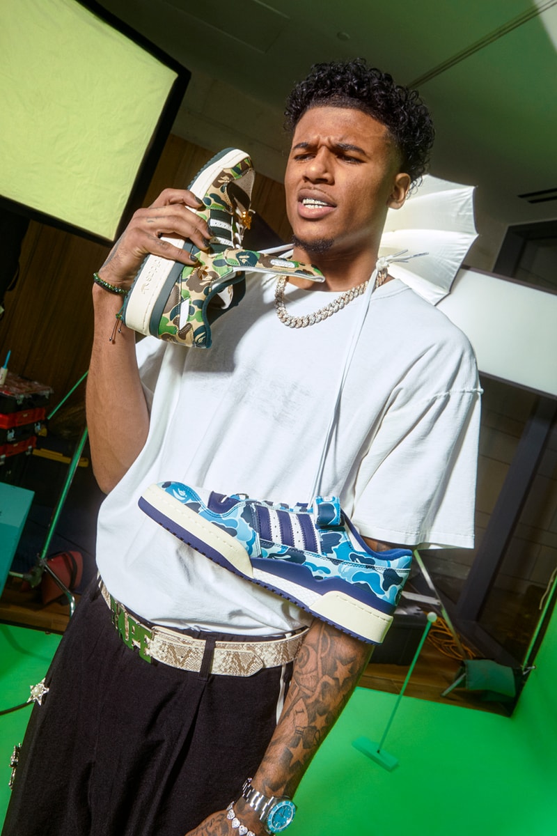 BAPE adidas Forum 84 Low 30th Anniversary Release Date info store list pics guide abc camo a bathing ape originals jalen green