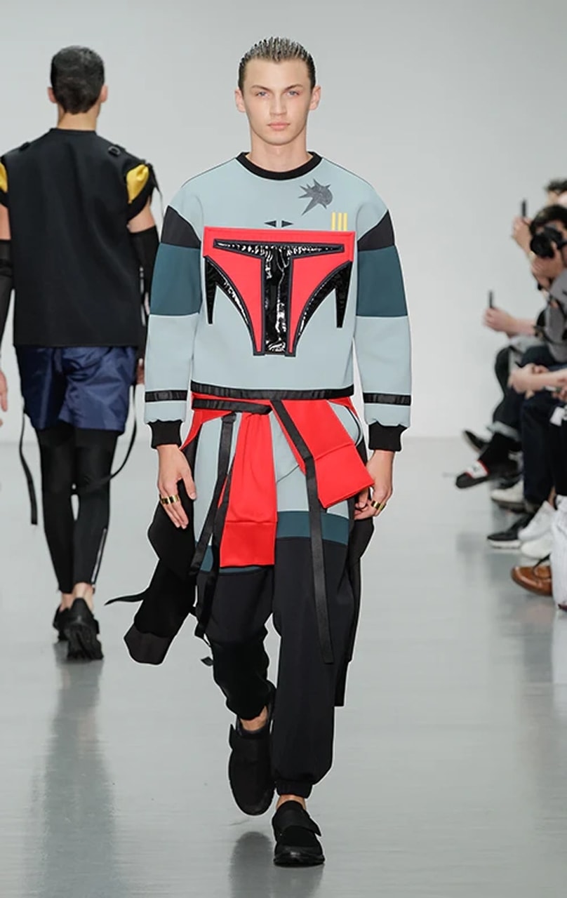 Best Star Wars Collaborations lucasfilm original trilogy prequel sequel the mandalorian darth vader luke skywalker chewbacca r2-d2 c-3po adidas 2010 footwear comme des garcons shirt fall/winter 2012 matchless fall/winter 2015 the force awakens bobby abley runway 2016 rag & bone 2017 uniqlo ut master of graphics nigo jun takahashi tetsu nishiyama 2019 vetements bape a bathing ape be@rbrick medicom toy vcd columbia 2020 undercover 2023 melting pot the greatest 2000